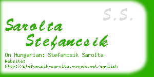 sarolta stefancsik business card